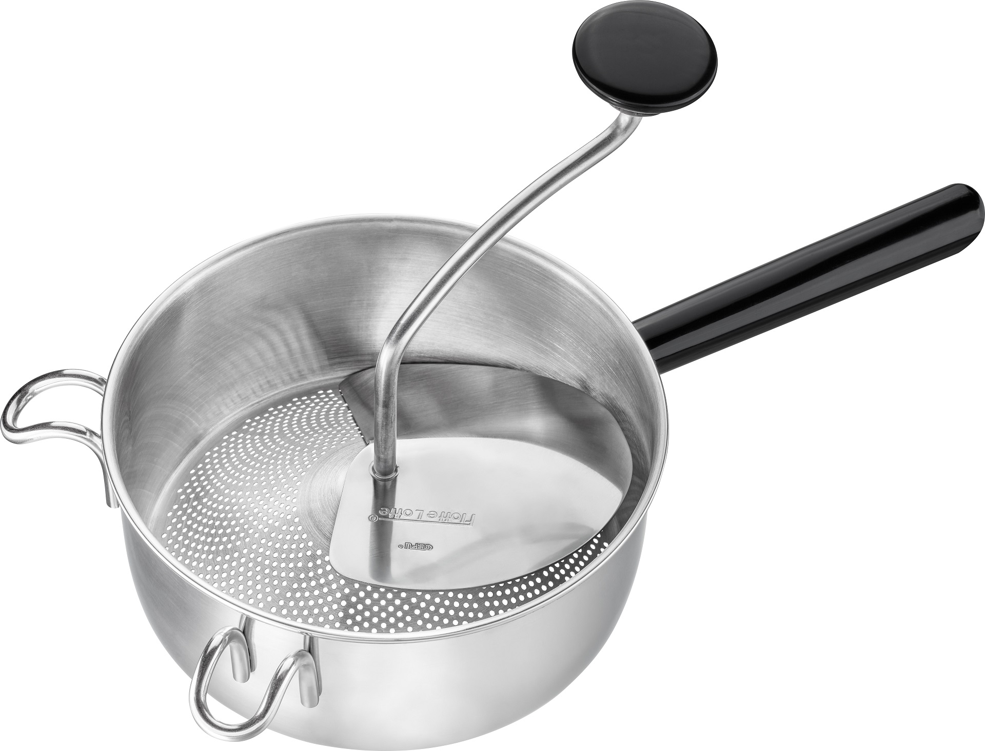 MEISTERKOCH Passiermühle Edelstahl - 3 Siebe Für Obst & Gemüse